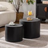 Round Nesting Coffee Table For Small Space (Set of 2)