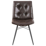Back Dining Chairs With Button Tufting (Set of 4) - Brown