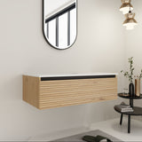 Wall Mounted Bathroom Vanity & 1 Soft Close Drawer (Excluding Sink)