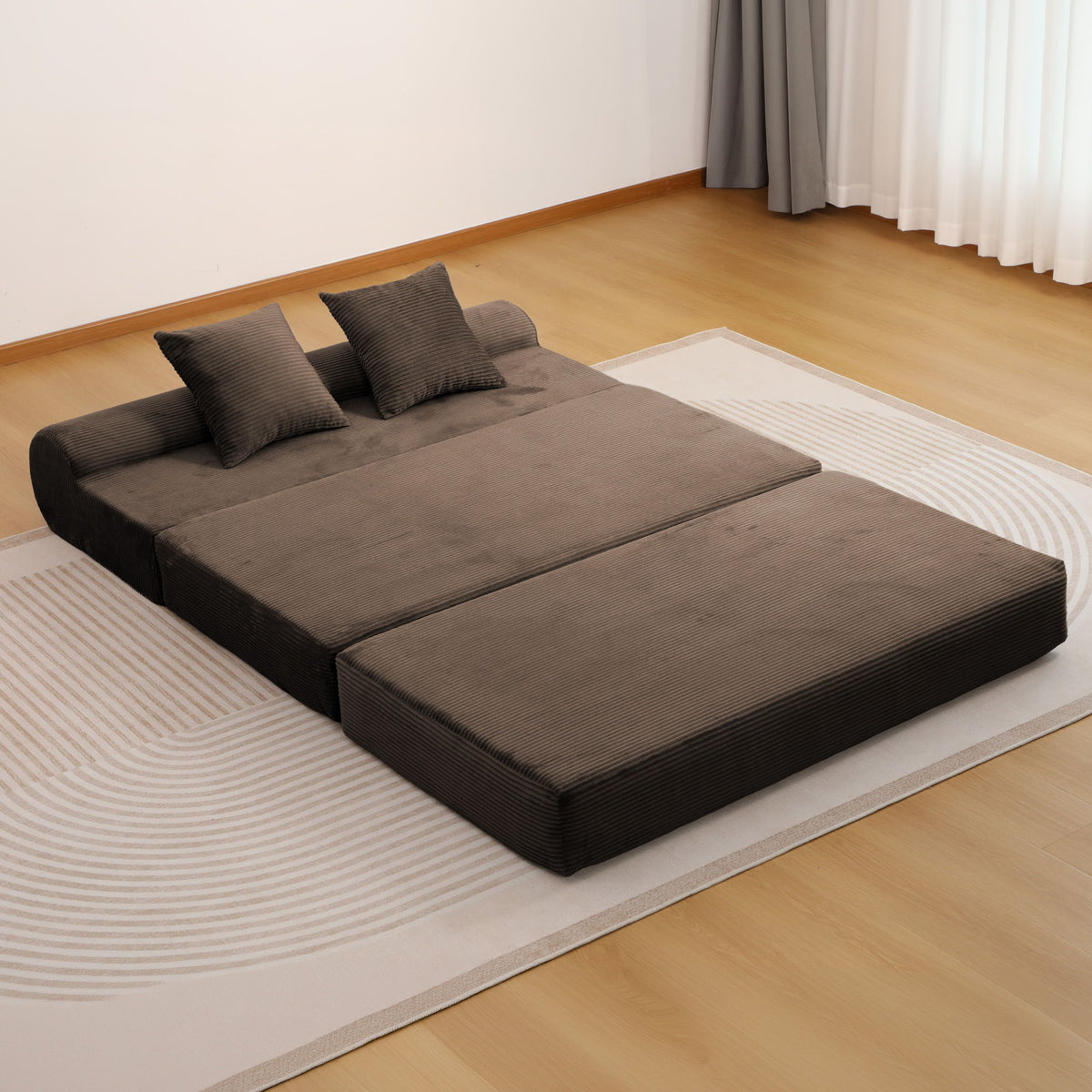 Convertible Sofa Bed, 2 Seater Fold Out Floor Couch