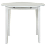 Cliff - 3 Piece Round Drop Leaf Dining Table Set With Ladderback Chairs - White