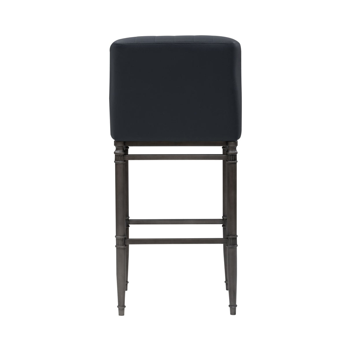 Marvin - Steel Frame Faux Leather Upholstered Bar Height Barstool
