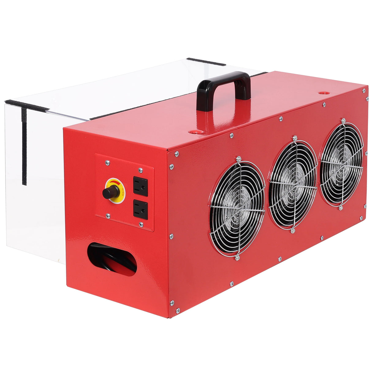 Portable Tabletop Dust Collector With Hepa Filter - Red