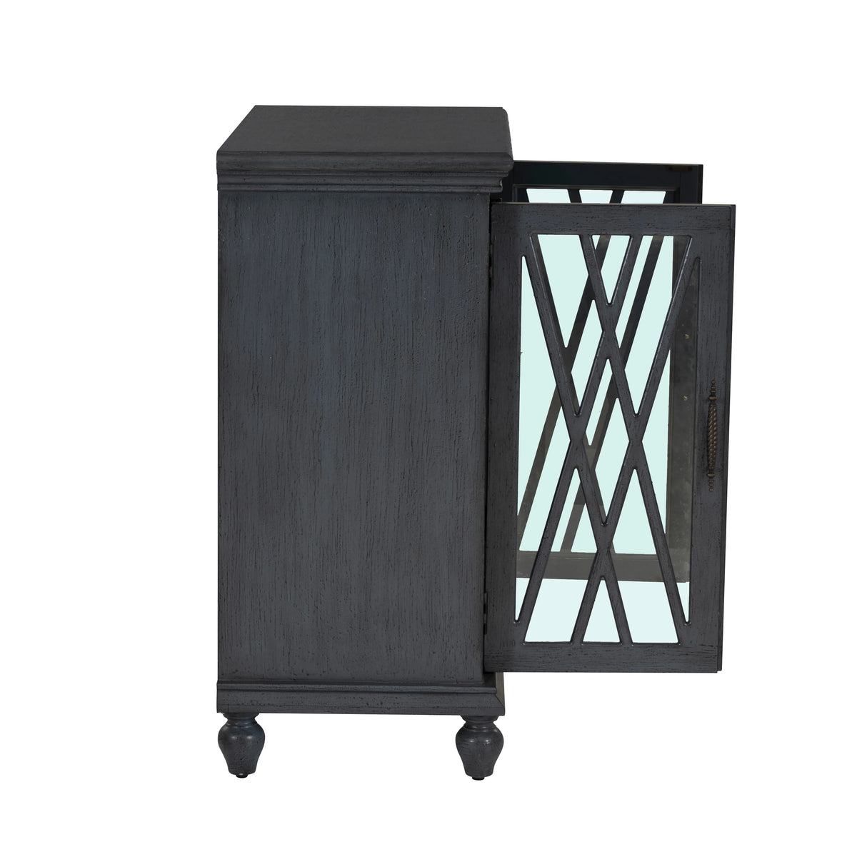 Slade Transitional Colonial 2-Door Cabinet with Lattice Detailing