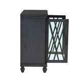 Slade Transitional Colonial 2-Door Cabinet with Lattice Detailing