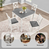 5 Piece Counter Height Dining Table Set With 4 Chairs