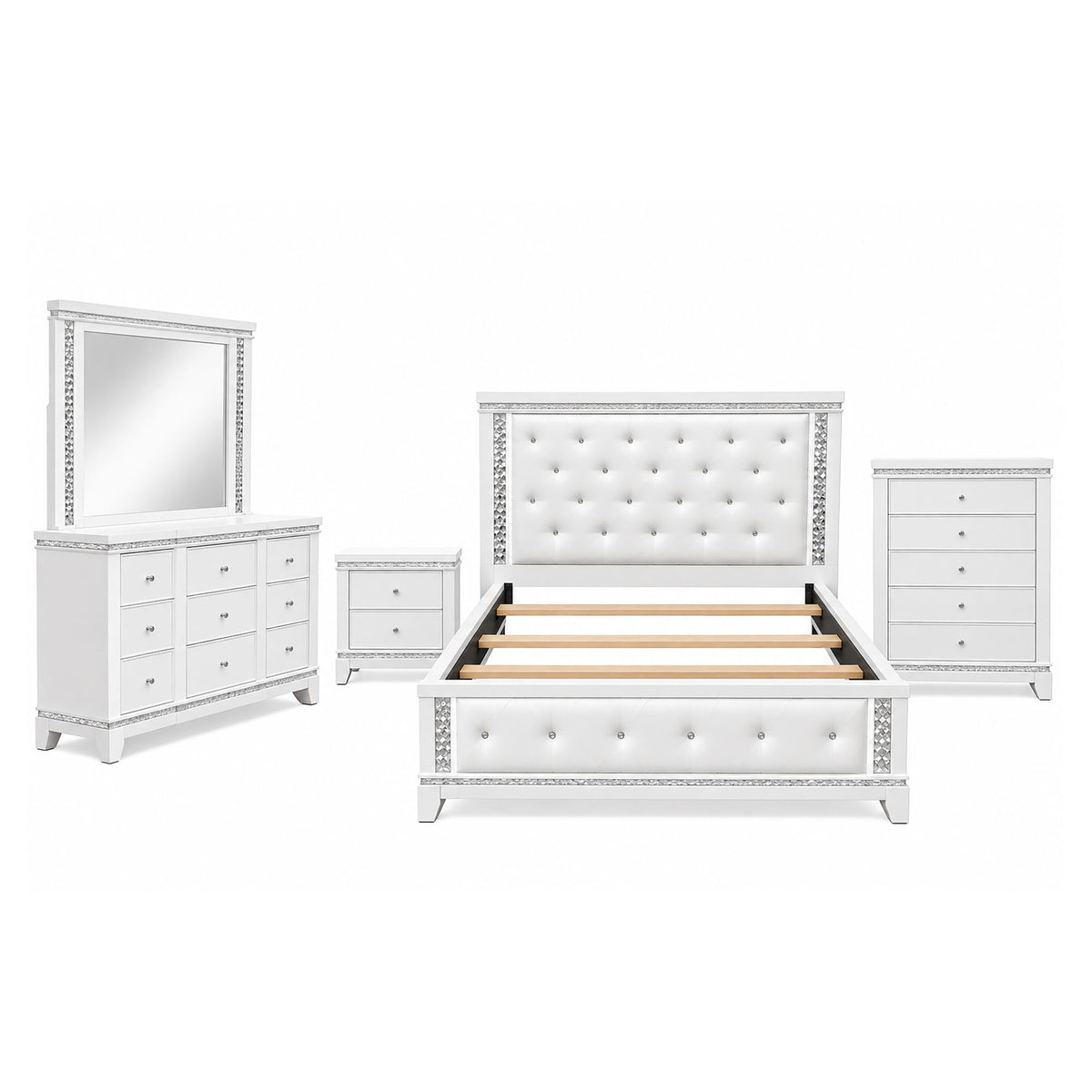 Adalid - Contemporary Bed With LED Lights