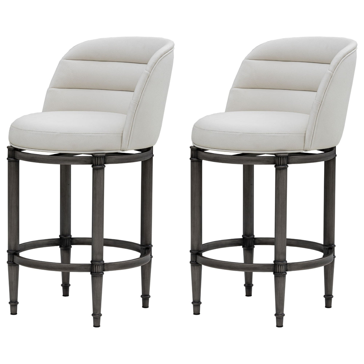 Eunice - Faux Leather Upholstered Swivel Counter Height Barstool