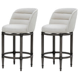 Eunice - Faux Leather Upholstered Swivel Counter Height Barstool