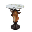 Deer Head Accent Table, Animal Statue For Living Room - Brown - Accent Tables available at Alpine Outlets in Denver