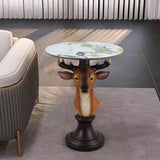 Deer Head Accent Table, Animal Statue For Living Room - Brown - Accent Tables available at Alpine Outlets in Denver