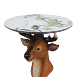 Deer Head Accent Table, Animal Statue For Living Room - Brown - Accent Tables available at Alpine Outlets in Denver