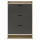 Denia 3 - Tier Engineered Wood Shoe Cabinet Grey - Living Room Furniture available at Alpine Outlets in Denver