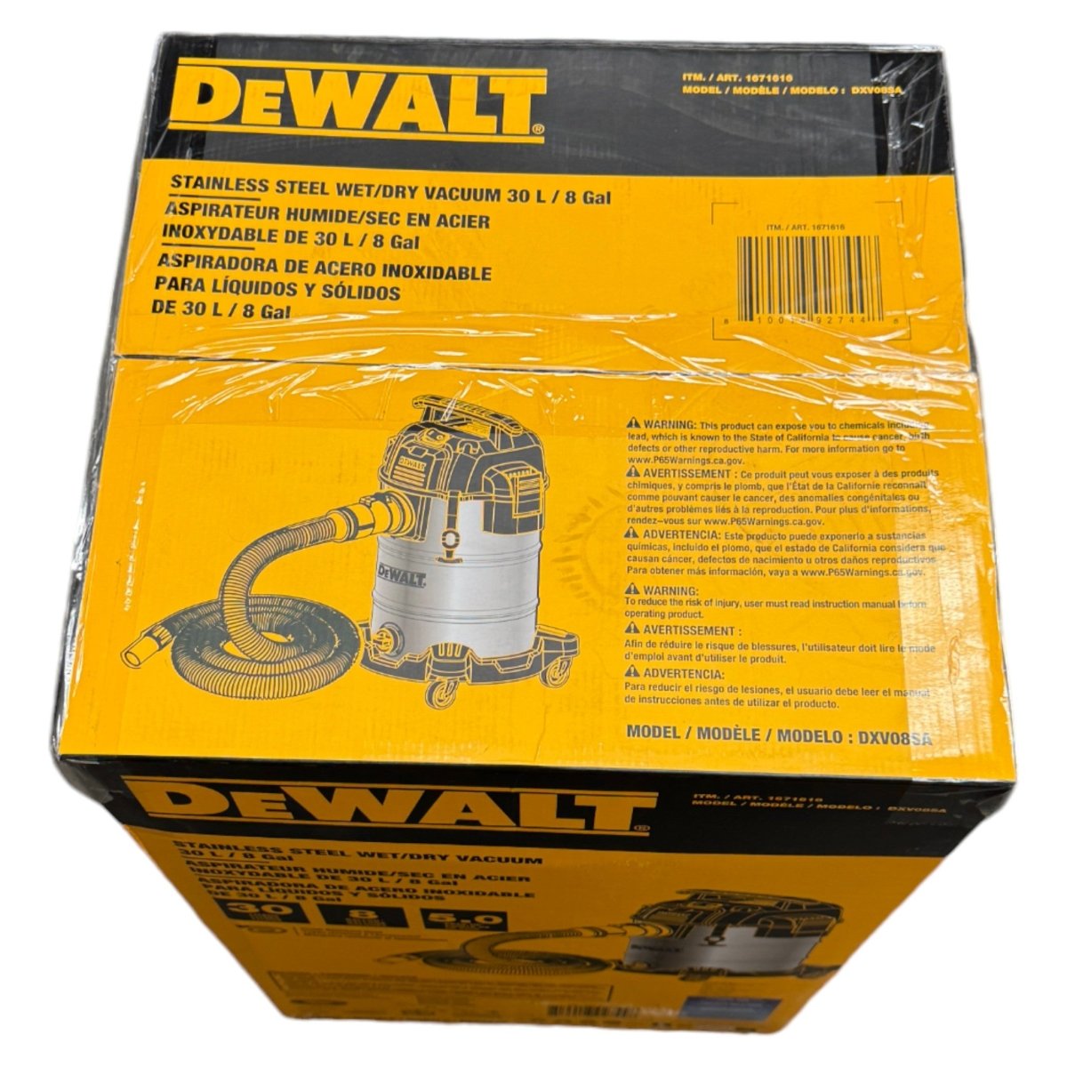 DeWALT Stainless Steel Wet/Dry Vacuum (30L/8Gal) (Auction) - Alpine Outlets