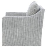 Merced - Upholstered Sloped Arm Accent Swivel Chair With 360 Degree Swivel Base - Gray
