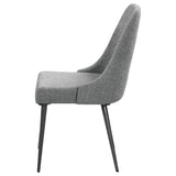 Side Chairs Upholstered With Tapered Legs (Set of 2) - Gray
