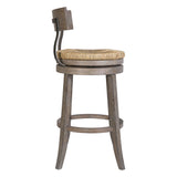 Stool With Natural Seagrass Seat