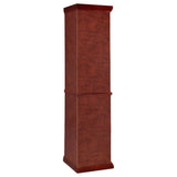 Jacob - 6 Shelf Curio Display Cabinet - Red / Brown