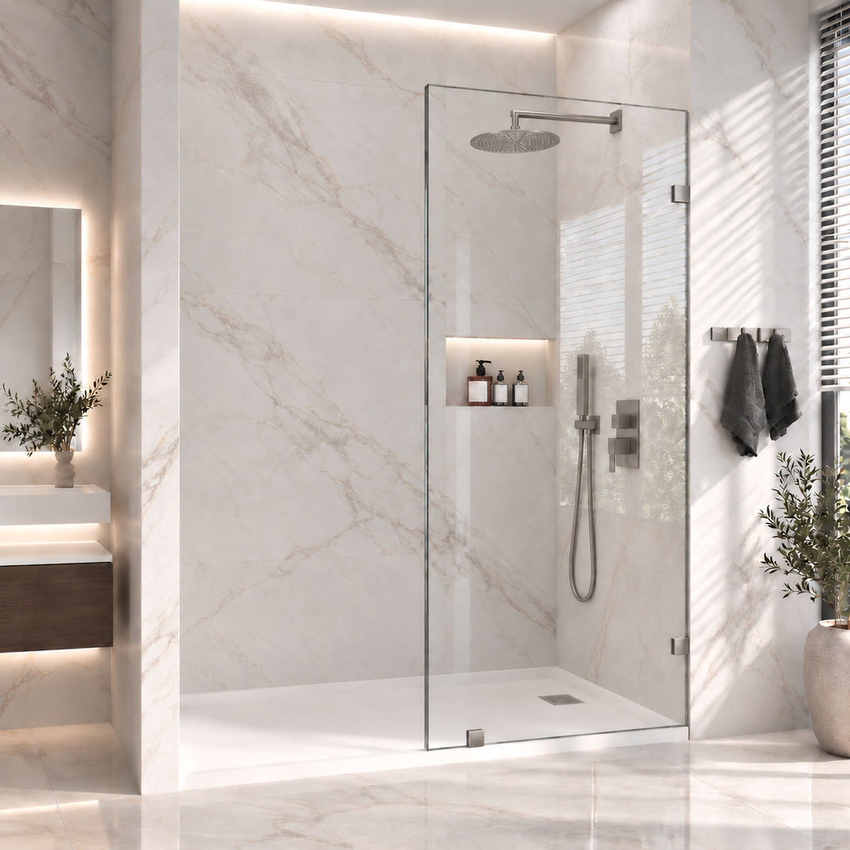 Frameless Walk-In Shower Glass Panel