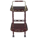 2 Shelf Serving Cart - Brown