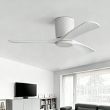 42" Flush Mount Ceiling Fan With 3 Blades, DC Reversible Motor
