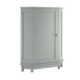 Bathroom Cabinet Triangle Corner Storage Cabinet With Adjustable Shelf Modern Style