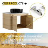 Mounted Bathroom Vanity & Art Sink & 2 Soft Close Doors