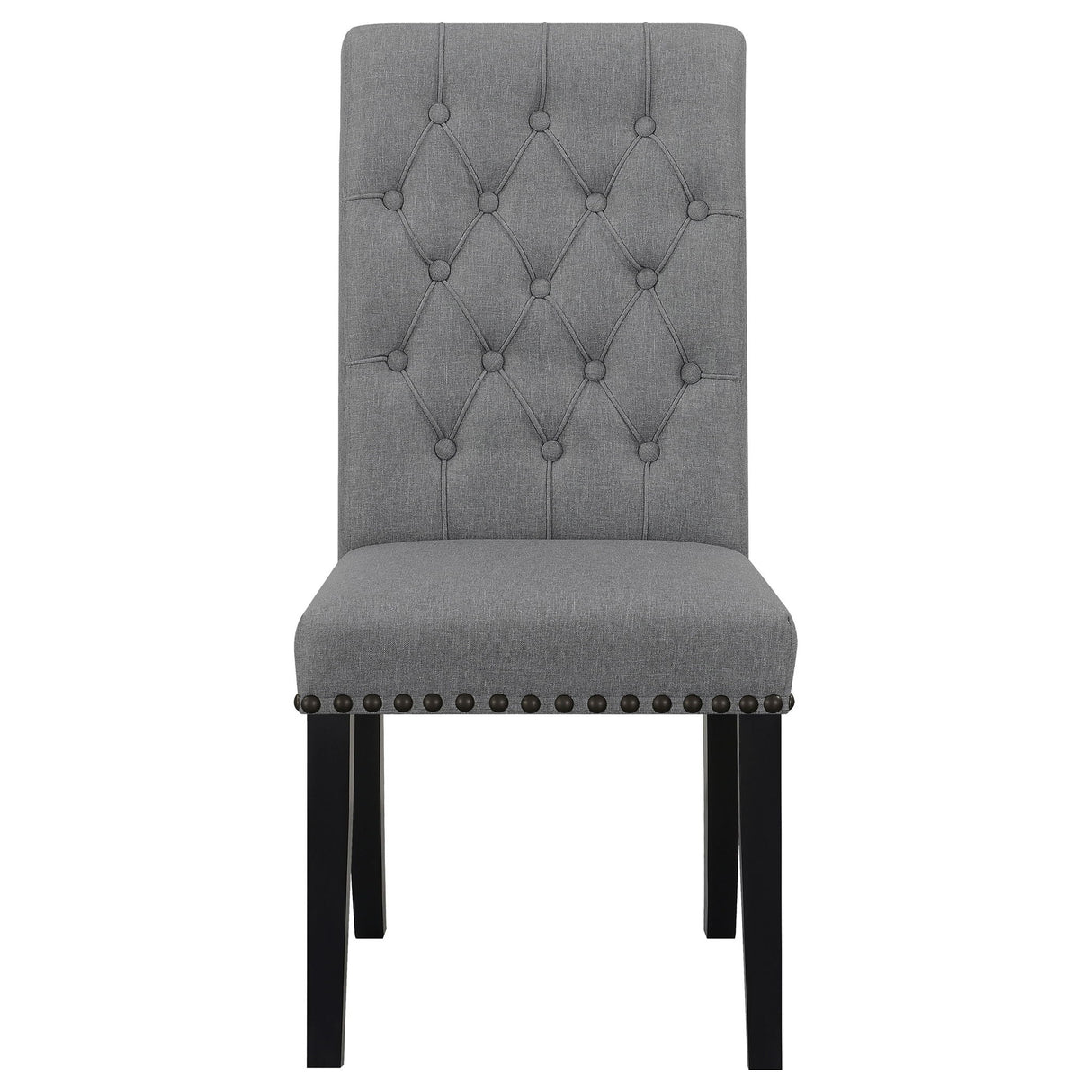 Tufted Rolled Backrest Side Chairs (Set of 2)