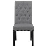 Tufted Rolled Backrest Side Chairs (Set of 2)