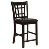 Danford - 5 Piece Counter Height Dining Set With Upholstered Stools - Espresso