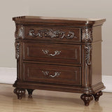 3 Piece Bedroom Set, Majestic Formal Bed With 2 Nightstands