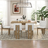 Dining Table Set For 6 With Upholstered Chairs - 7 Piece Dining Room Sets available at Alpine Outlets in Denver