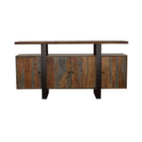 Ditman 4 - Door Grey Sheesham Sideboard Buffet - Dining Cabinets available at Alpine Outlets in Denver
