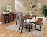Ditman 4 - Door Grey Sheesham Sideboard Buffet - Dining Cabinets available at Alpine Outlets in Denver