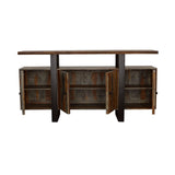 Ditman 4 - Door Grey Sheesham Sideboard Buffet - Dining Cabinets available at Alpine Outlets in Denver