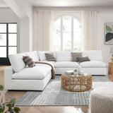 Down Filled Overstuffed 5 - Piece Armless Sectional Sofa 118 Inch - Living Room Furniture available at Alpine Outlets in Denver