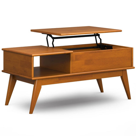 Draper - Lift Top Coffee Table - Teak - Coffee Tables available at Alpine Outlets in Denver
