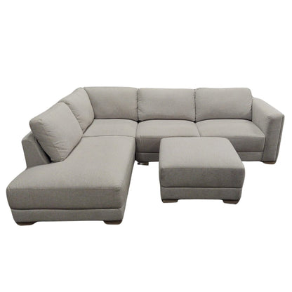 Drayden Fabric Sectional with Ottoman - Like New - (ID L73652) - available at Alpine Outlets in Denver