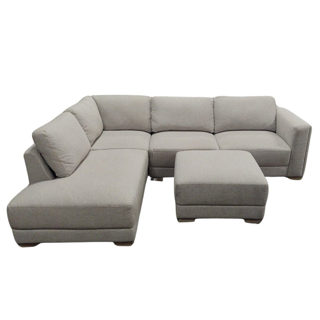 Drayden Fabric Sectional with Ottoman - Like New - (ID L73652) - available at Alpine Outlets in Denver