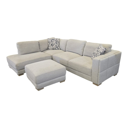 Drayden Fabric Sectional with Ottoman - Alpine Outlets