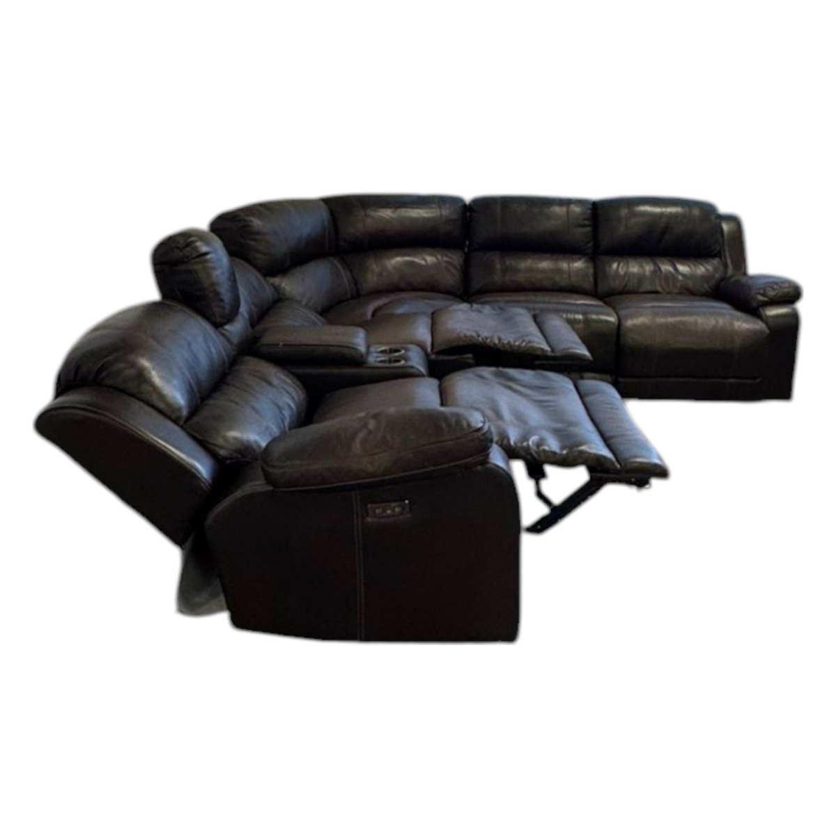 Dunhill Leather Power Sectional (ID G789012) - Furniture available at Alpine Outlets in Denver