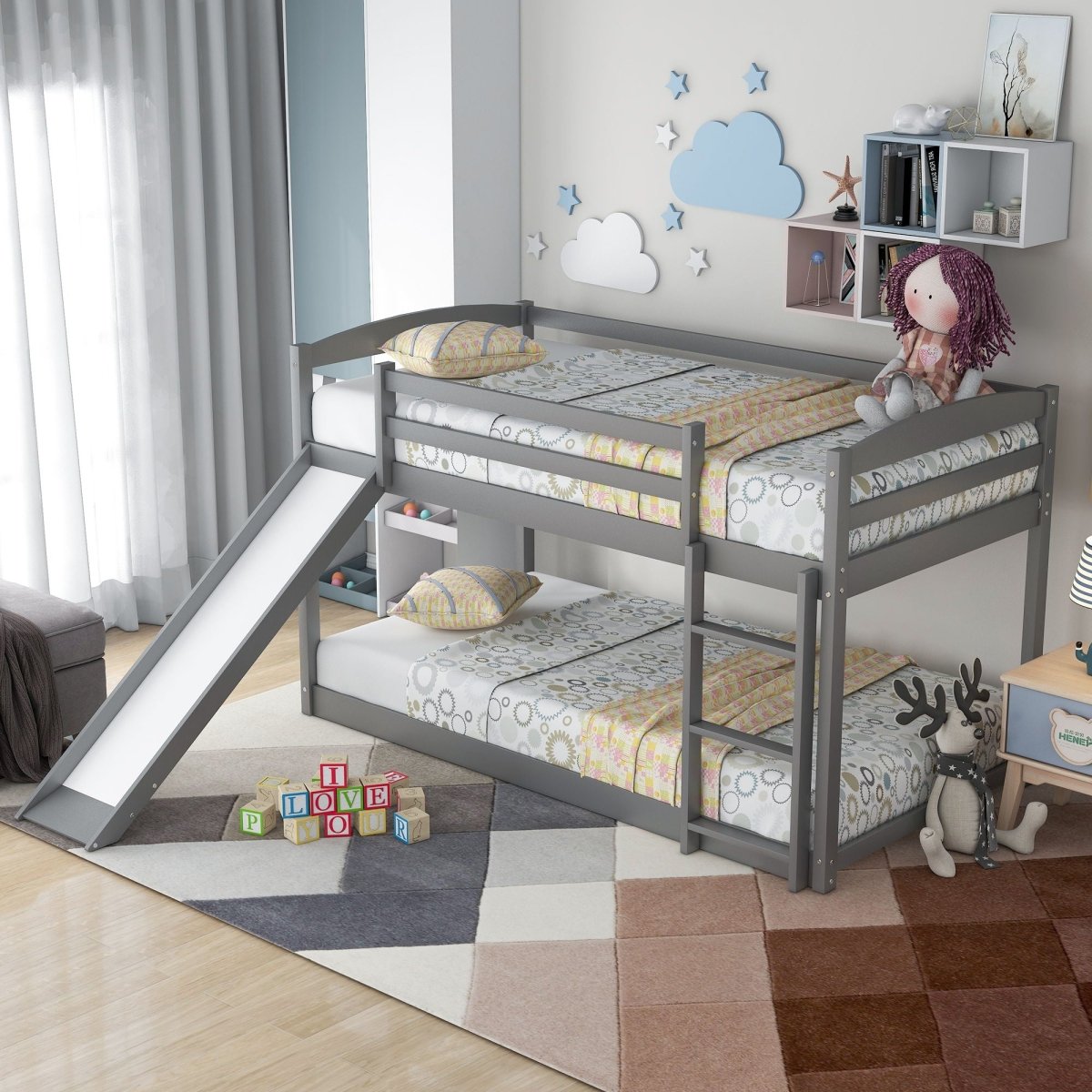 Durable Bunk Bed With Convertible Slide And Ladder - Bunk Beds available at Alpine Outlets in Denver