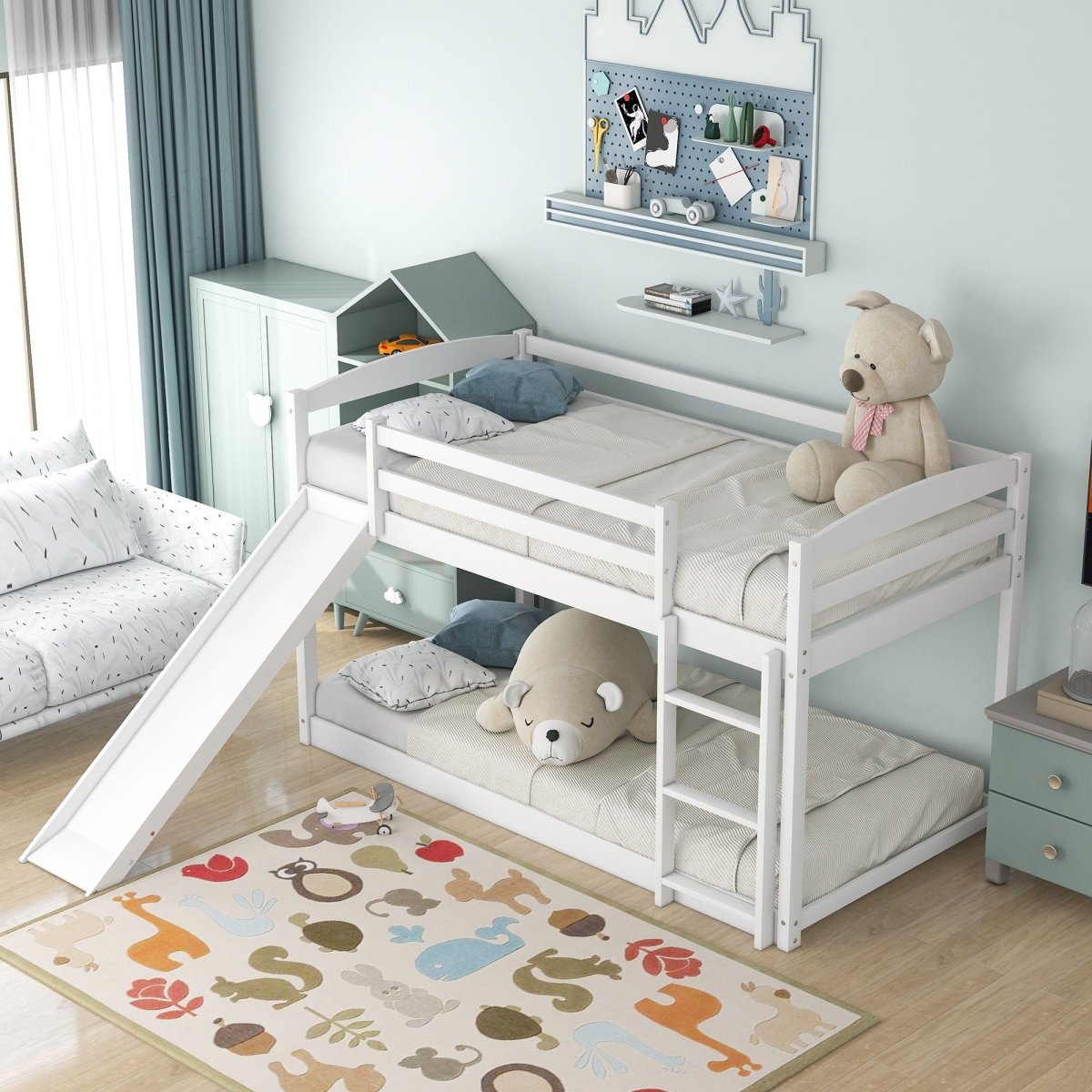 Durable Bunk Bed With Convertible Slide And Ladder - Bunk Beds available at Alpine Outlets in Denver