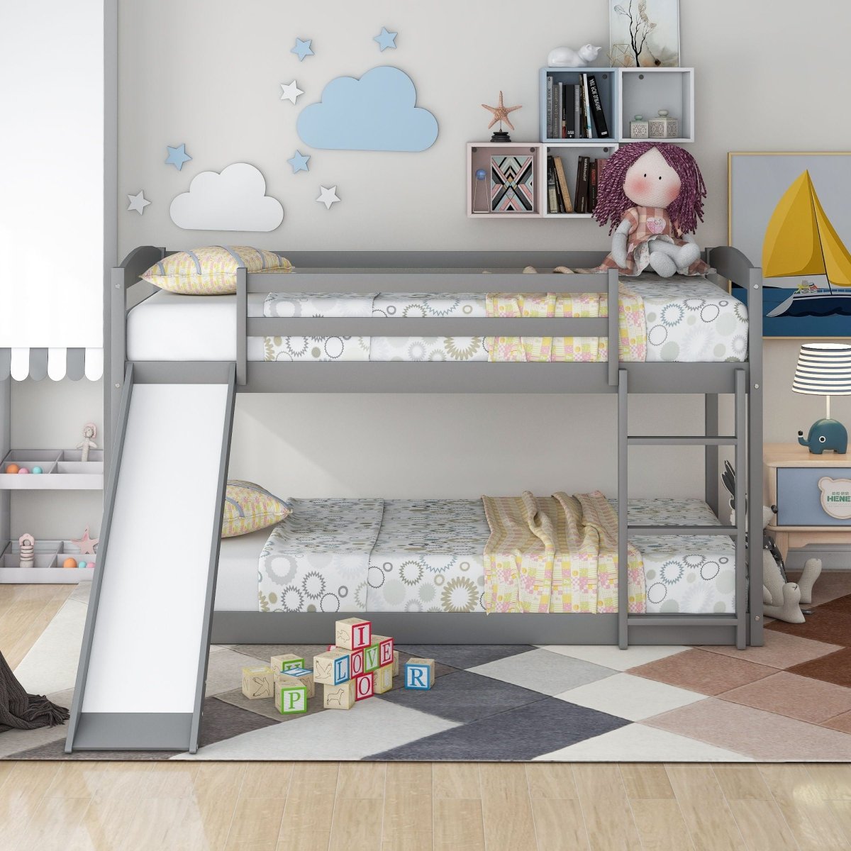 Durable Bunk Bed With Convertible Slide And Ladder - Bunk Beds available at Alpine Outlets in Denver