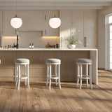 Backless Swivel Stool With Upholstered Seat