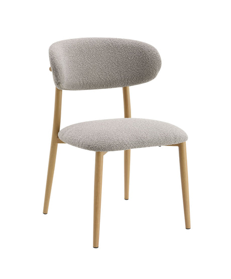 Kacey - Boucle Side Chair (Set of 2) - Gray - Chair Sets - Alpine Outlets