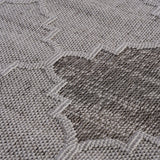 Guros - 8' X 10' Trellis Indoor / Outdoor Area Rug - White / Gray