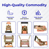 Heavy-Duty 4000LB J-Hook Fitting 1.5" ×15' Ratchet Straps | Secure Tie-Downs