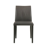 Velena - Full Back Top Grain Leather Upholstered Wood Dining Chairs (Set of 2) - Cola
