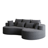 Curved Oversized Sectional Sofa With Extra Deep Seat